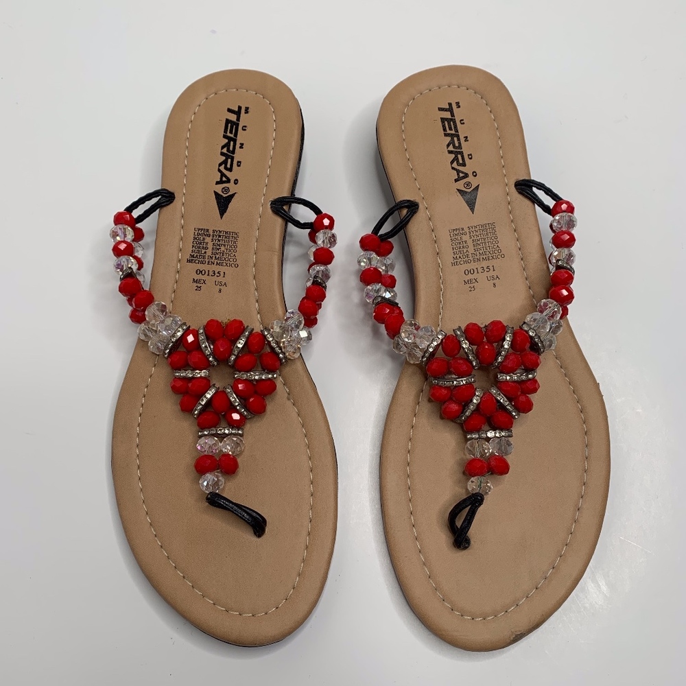 Women's Mexican Beaded Sandals size 7